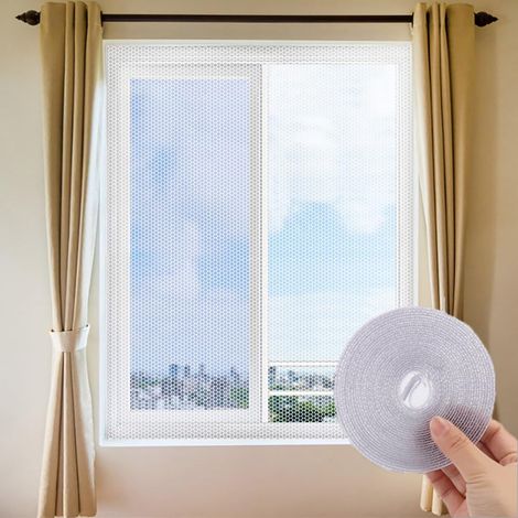 Fenster-mustiquaire, Fenster-moustiquaire Mit Selbstklebendem Band, Verstellbares Moustiquaire, 150 X 200 Cm