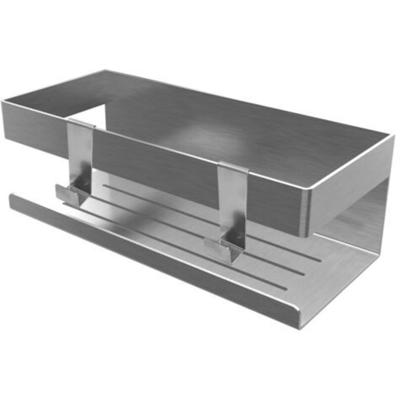 Pr Etagère Douche Etagere Salle De Bain Sans Perçage Etagère De Douche Avec Crochet – Douche Murale – Acier Inoxydable 304sus – Für Küche, Salle De Bain, Bureau, Hotel (silber)