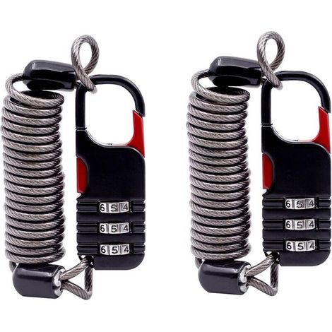 Kleines Zahlenschloss Mit Einziehbarem Kabel (80 Cm), Dünnes Codiertes Kabel-vorhängeschloss, Für Reisegepäck, Koffer, Rucksäcke, Taschen, Reißverschlüsse, Fahrrad, Motorradhelm, Diebstahlschutz