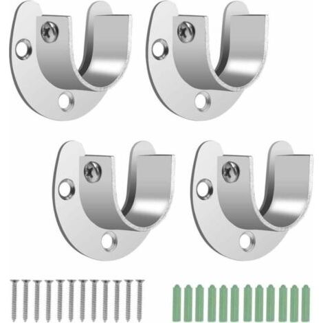 4 Wandhalterungen Aus Rostfreiem 28-mm-edelstahl Für Anhänger, Plakat Oder Duschhalterung (28 Mm)