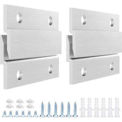 Aluminium-z-haken-wandmontageset Für Bilder, Spiegel, Tafeln, Kunstwerke, Schränke Und Whiteboards (5,1 Cm – 1 Stück)