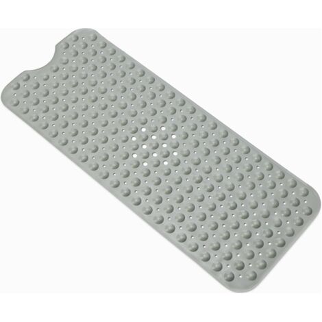 Graue Rutschfeste Badematte 40x100 Cm Mit Saugnapf, Geeignet Für Badewanne Und Dusche