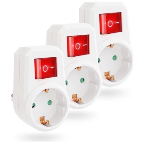Greate Steckdosenadapter Mit Schalter 3x – Steckdose Mit Schutzschalter Und Schalter