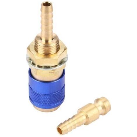 M6 Gas-wasser-schnellverbinder, Gaswassergekühlter Adapter Für Mig-wig-brenneranschluss, Schweißer-brenneranschluss (gold)