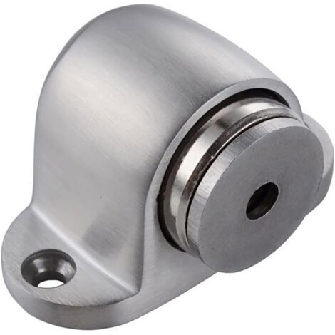 Magnetischer Türstopper, Gebürstetes Metall – Freistehend, L 3,2 Cm X B 5,3 Cm X H 3 Cm, Silber, Edelstahl