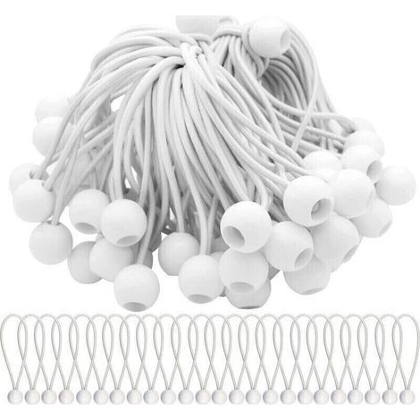 Lot Von 50 Tendeur Elastique Cordons Élastiques Mit Boules Sandow Elastique Boules Elastiques Für Zelte, Zelte, Geländer Und Bäche