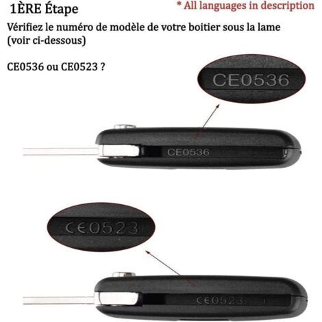 Schlüssel Kompatibel 2 Tasten Ce0536 Klappschlüssel Für Peugeot 207 307 308 407 408 3008 5008 Citroen C2 C3 C4 C5 C6 C8