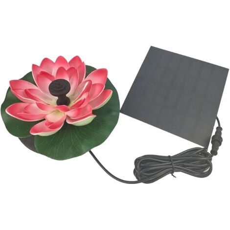 Fontaine Solaire Exterieur De Jardin, 2.5w Fontaine De Bain D'Oiseaux Solaire, Pompe De Fontaine Flottante En Forme De Lotus Pour La Décoration D'Étang, De Piscine, De Jardin Et De Cour