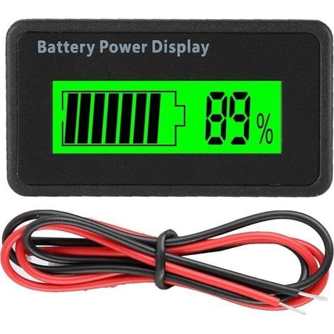 Batteriegesamtkapazitätsanzeige, Batterieleistungsanzeige, Tester, Voltmeter, 12-48 V (vert)