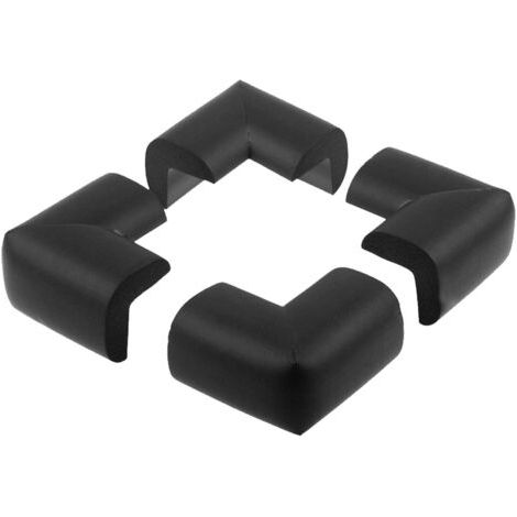 Eckenschutz, 4er-set, Eckenschutz Für Tische Und Kamine, Eckenschutz Für Möbel Und Kamine, Sicherheits-eckenkissen Aus Weichem Schaumstoff, Vorgeklebt (schwarz)