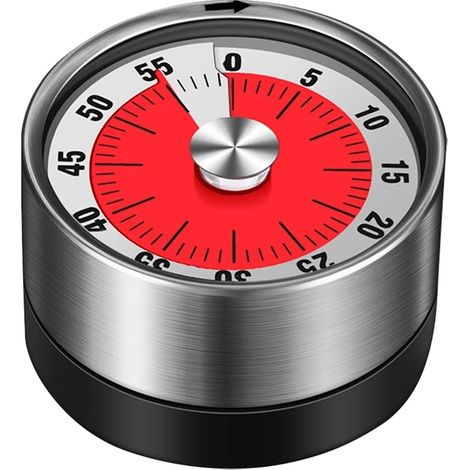 Minutenschaltuhr, Mechanisches Und Visuelles Küchenmessgerät, Magnetisches Gerät, Abseilen Und Edelstahl.