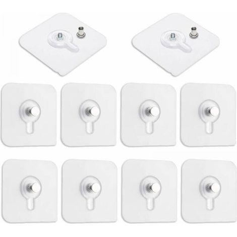 Set Mit 10 Selbstklebenden Bildaufhängern Ohne Bohren, Transparente Selbstklebende Rahmenbefestigung Zum Aufhängen Von Fotorahmen, Spiegeln, Wandkunst, Dekorativen Lichtern, Ohne Loch