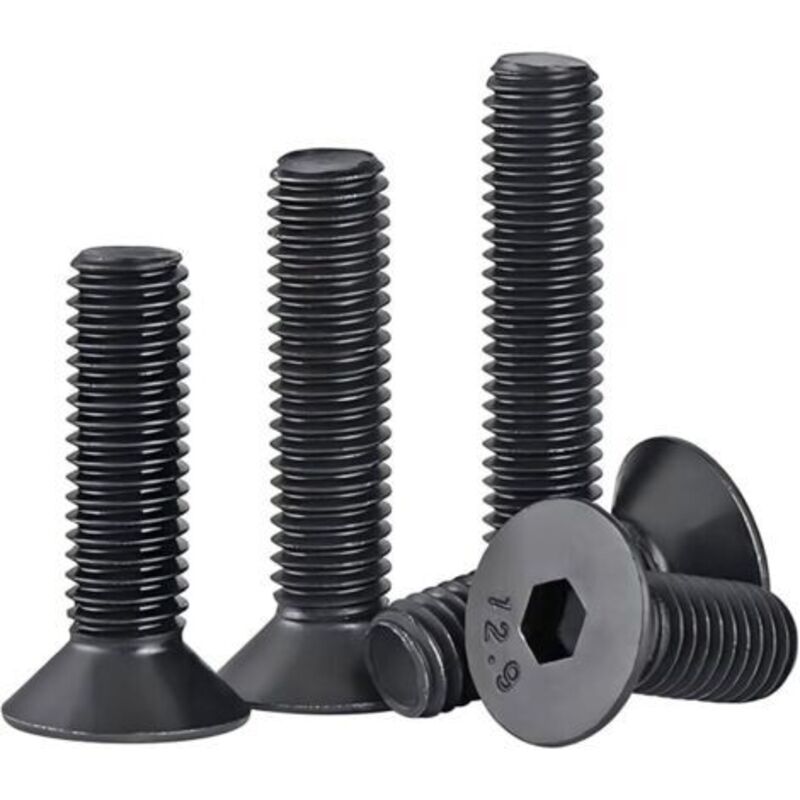 20 Stück M5 X 25 Mm Senkkopfschrauben, Innensechskant-flachkopfschrauben, Sechskantschrauben Aus Kohlenstoffstahl, Vollgewinde