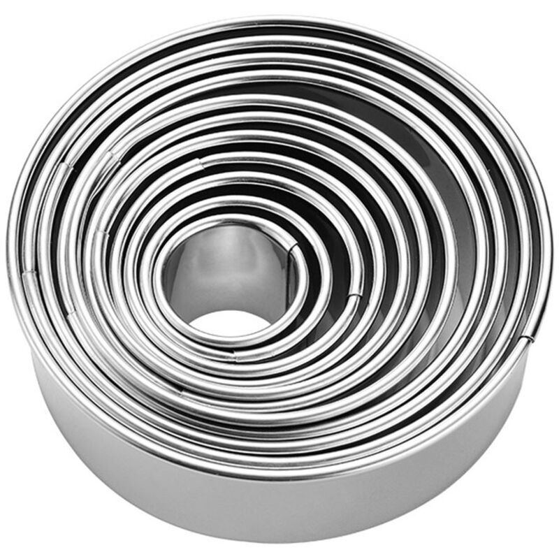 Runde Ring-ausstechformen, 11-teiliges Set – Kreisförmige Formen In Verschiedenen Größen Für Gebäck Und Kekse