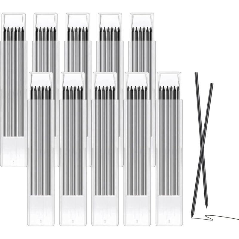 60 Stück Baubleistiftminen, 2,8 Mm Zimmermannsbleistiftminen, Bruchfeste Zimmermannsbleistiftminen, Für Holzbearbeitung, Bau Und Bauwesen
