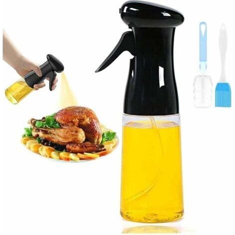 Olivenölsprüher, Tragbare Olivenöl-essig-sprühflasche, Olivenölsprüher Mit Bürste Für Bbq/küche/grillen/pasta/salat/backen (schwarz)