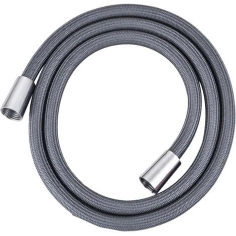 2 M Flexibler Nylon-duschschlauch, Verwicklungsfreies Design Für Heißes Und Kaltes Wasser, Abs-duschschlauch Mit Standard-g1/2-anschluss, Grau