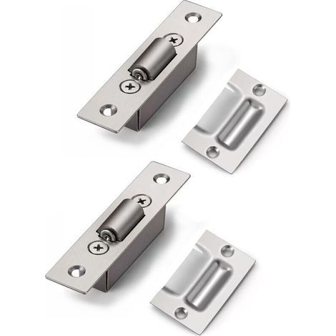 Edelstahl-türrollenriegel, Verdecktes Einsteckschloss, Größe 20 Mm, Rollenriegel Für Schrank, Küche, Badezimmer, Schlafzimmer, Schränke, Möbel, 4 Sets