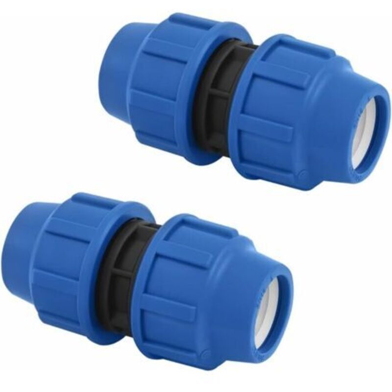 Gleicher 25 Mm X 25 Mm Mdpe Pp-rohrverbinder – Kompressions-pe-wasserrohradapter – Pn16-sanitäranschlüsse, Kompatibel Mit Pe80- Und Pe100-rohren – 2 Stück