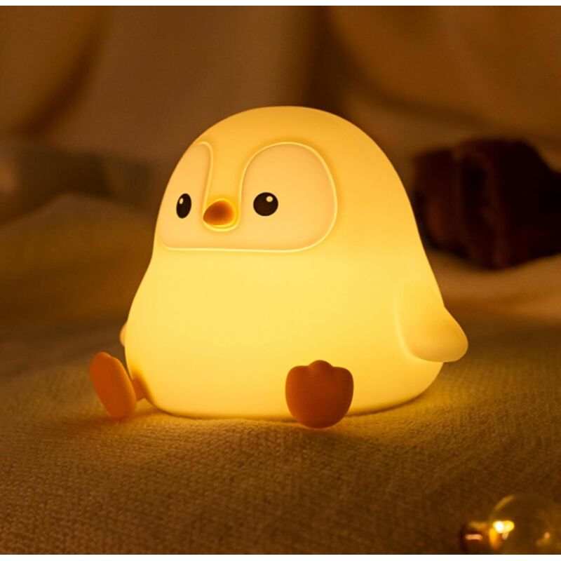 Pinguin-nachtlicht Für Kinder, 0,7 W, Wiederaufladbar, Weiches Silikon-pinguin-nachtlicht Mit Timer, Dimmbares Nachtlicht Für Kinderzimmer