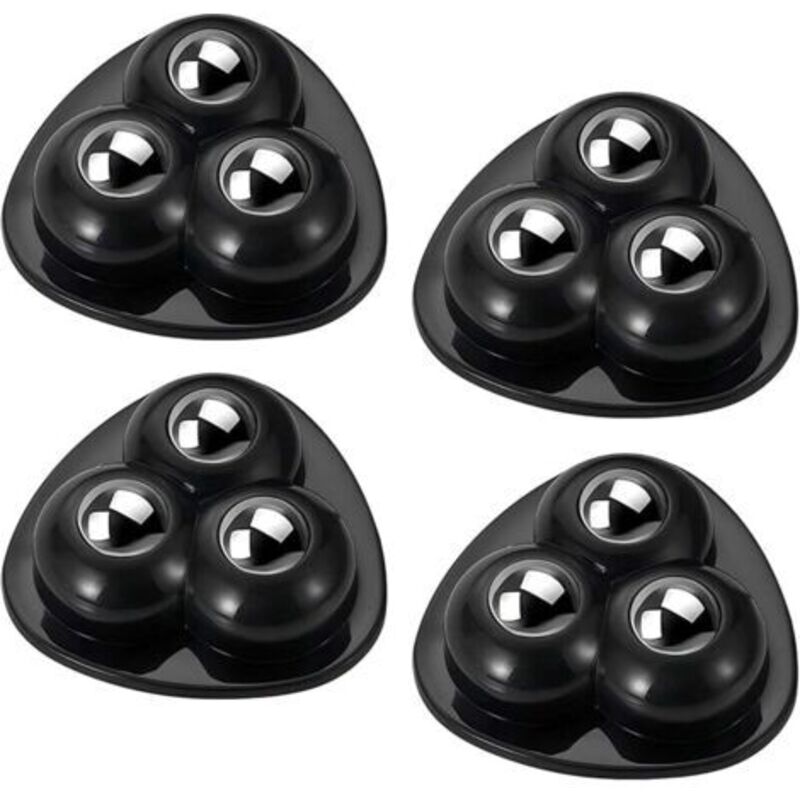 Set Mit 4 Kleinen Möbelrollen – Gesamttragfähigkeit 50 Kg, 360° Drehbare Universalrollen, Selbstklebende Geräuschlose Möbelkugeln