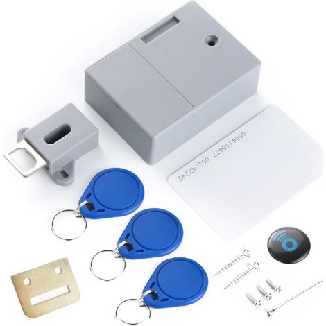 Intelligentes Schrankschloss, Ohne Bohren, Inklusive 3 Schlüsselanhänger Und 1 Karte, Unsichtbares Schloss, Elektronische Rfid-öffnung Für Saunen, Bibliotheken, Fabriken Und Büros