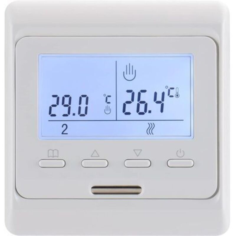 Pr-teilthermostat, Programmierbar Auf 7 Stunden, Nummernschild Ac230 V, Max. 3 A, Funktion Zum Chauffage Im Sonnenstrahlbereich Wg806 Weiß