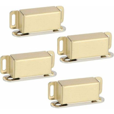 Ulisemmagnet Schranktür-magnetriegel Für Schubladen Oder Schränke, Türschließer, Edelstahl-gold-finish, 4 Stück, Ecat001g-4p-fr
