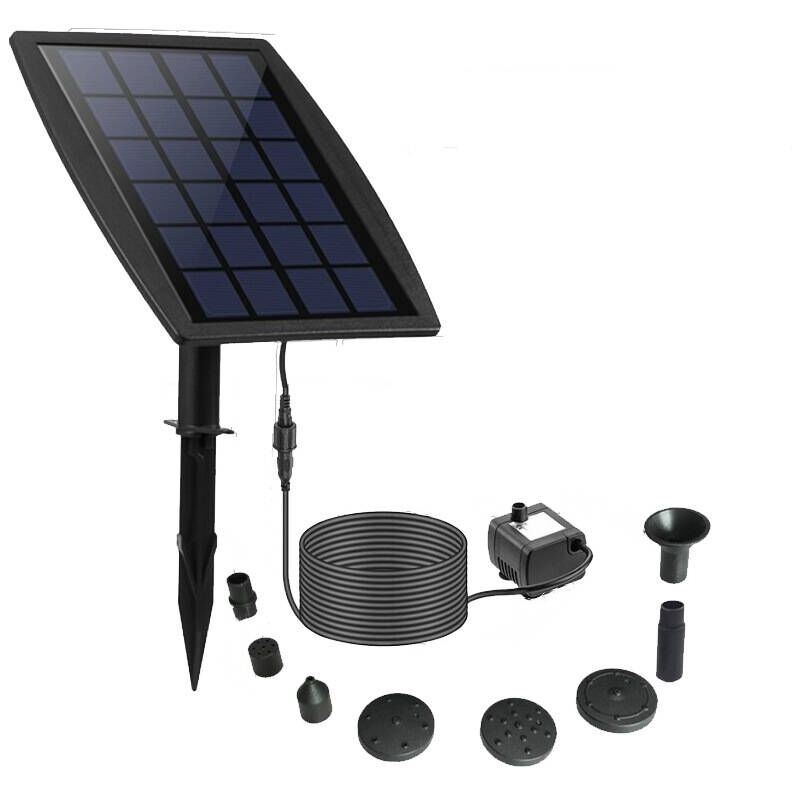 Solarbrunnen, Diy 2,5 W Solar-schwimmbrunnen Für Den Außenbereich, Neue Solar-teichpumpe Mit 8 Düsen Und 3 M Kabel, Solarbrunnen Für Vogelbad, Aquarium, Garten