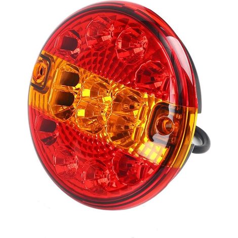 Ultrahelle Runde 14-led-rückleuchten Mit Led-anhänger-rückleuchten, Wasserdichte Multifunktions-hinterrad-bremsleuchten Für 12-v-24-v-fahrzeuge