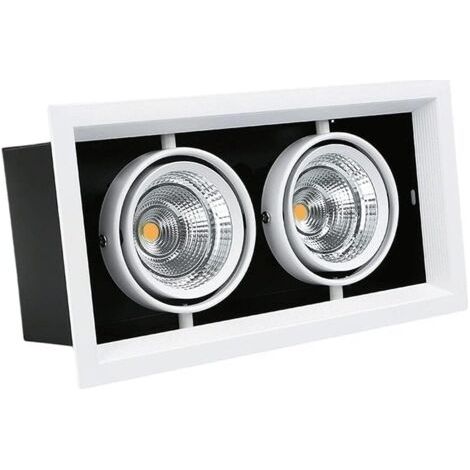 Downlight 7w Led Downlight Double Tête Super Lumineux Projecteur Aluminium Métal Ignifuge Anti-éblouissement Plafonnier