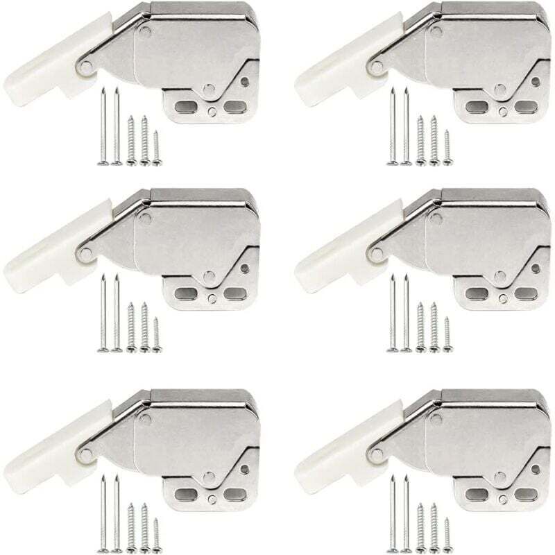 6-teiliger Aufbewahrungsschrank, Mini-loquets Tactiles, Aufbewahrungs-loqueteaux, Mini-latch, Latch-loqueteaux, Montage Für Den Außenbereich Und Die Fermermontage, Mit Vis De Montage, Für Den Küchensc