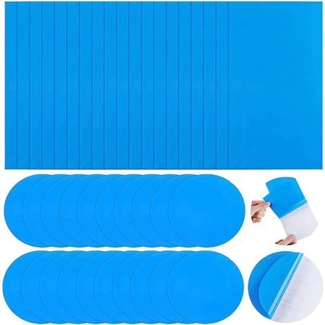 40-teiliges Schwimmbad-flicken-reparaturset, Selbstklebende Pvc-reparaturflicken, Schwimmbad-flicken Für Aufblasbare Betten, Schwimmringe, Kajaks, Schwimmbäder (rechteckig/rund)