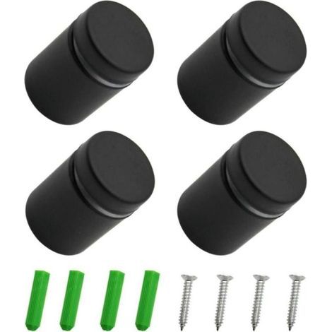 4 Stück Edelstahl-werbeschrauben, Glas-abstandshalter, Befestigungsbolzen, Werbeschrauben, Glas-abstandshalter, Abstandsschraube Für Die Glasmontage Und -befestigung (schwarz, 19 X 25 Mm)