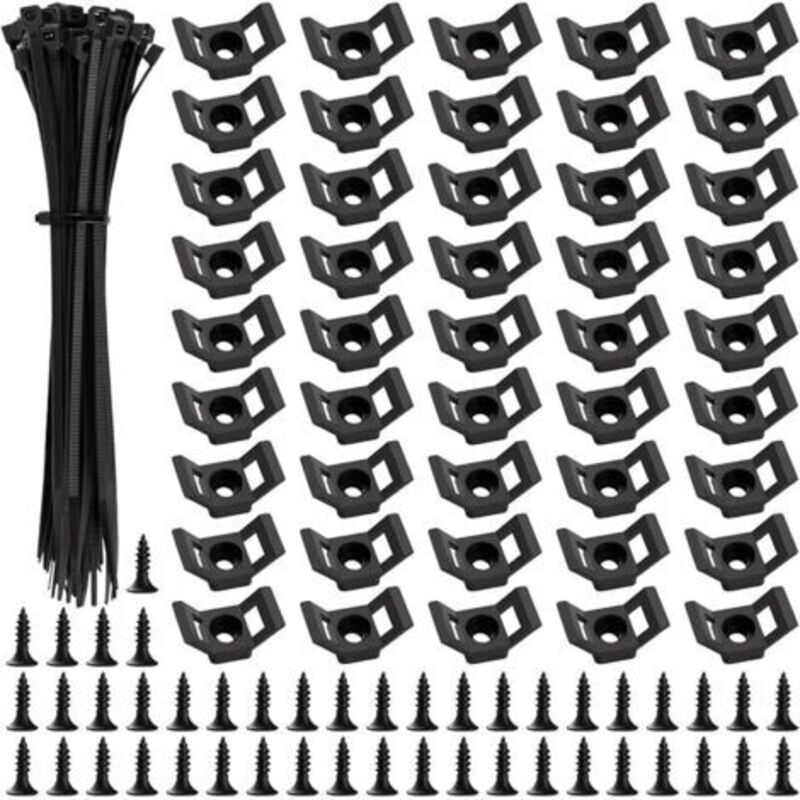 45 Sets 12,5 15,5 Mm Sattelkabelbinder, Sattelkabelhalter, Mit M3,5-schrauben Und Kabelbindern, Für Kabelmanagement, Schwarz