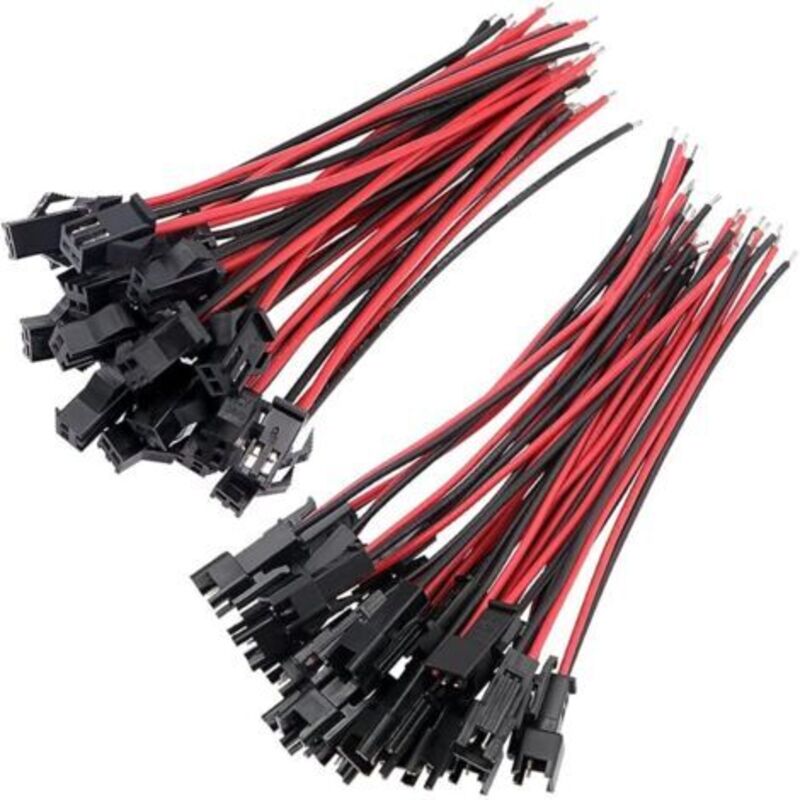 25s Jst Sm 2pin Stecker Stecker Auf Buchse El Kabeladapter Kabelstecker, 22 Awg Jst Sm Jst Stecker 2 Pin Stecker Und Buchse Steckeradapter Mit 100mm Elektrokabel