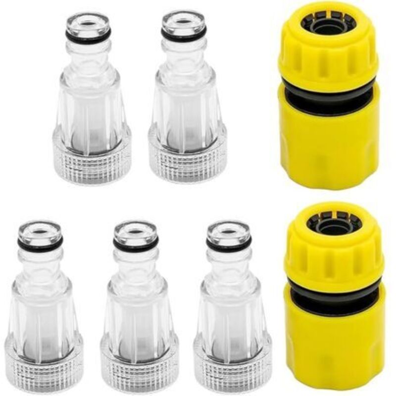5er-pack Hochdruckreiniger-wasserfilter, Gartenschlauch-schnelladapter, 3/4 Zoll Mit 2 Schnelladaptern, Für Hochdruckreiniger, Gartenpumpe, Gartenbewässerung
