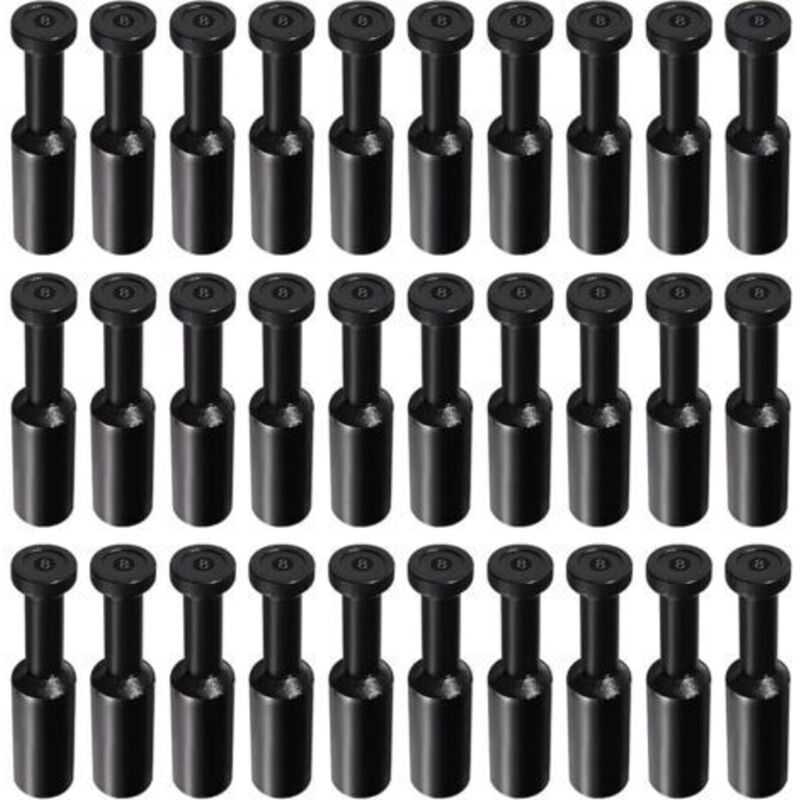 30-teilige Pneumatische Blindstopfen Mit 8 Mm Außendurchmesser, Push-in-anschlussstopfen, Blindstopfen-set Im Pneumatischen Steckerstil, Für 8 Mm Rohrverbindungsstücke, Schwarz