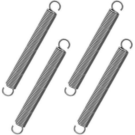 Zugfeder, 90 Mm, Zugfedern Mit Haken, Edelstahlfedern, Drahtdurchmesser 1,5 Mm, Außendurchmesser 10 Mm, 4 Stück
