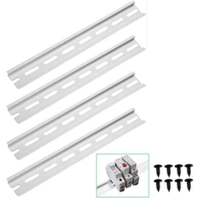 4 Stück Din-schiene, Aluminium-din-schiene Für Den Einbau Von Verteilerschränken In Schaltschränke (3,5 Cm Breit, 20 Cm Lang, 0,75 Cm Hoch)