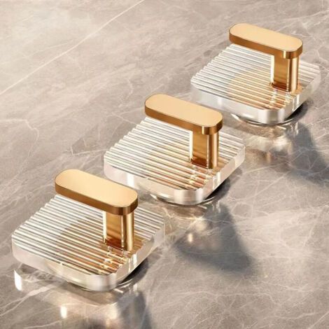 10 Stück Selbstklebende Wandhaken, Goldfarbener Acryl-wandaufhänger Ohne Bohren, Multifunktionale Wand-klebehaken, Selbstklebende Haken, Handtuchaufhänger Für Badezimmer Und Küche