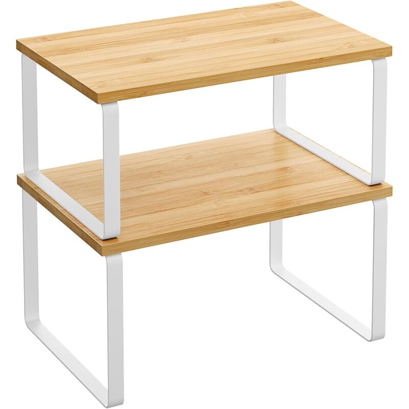 Set Mit 2 Multifunktionalen Arbeitsplatten-organizern Aus Holz