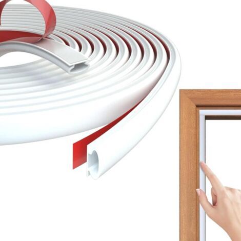 Fenster- Und Türdichtung, 10 M, Schalldämmung Und Kälteschutz, Einfach Zu Installierender Kleber (weiß)