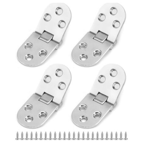 4 Stück Silberne Zinklegierung, Klappbares Klappscharnier, Klappbares Klappscharnier, Für Klapptisch, Schranktür, Luke
