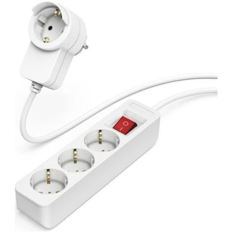 3+1 Steckdosen 16a Steckdosenleiste Mit Schalter (1,4 M Steckdosenleistenverlängerung, 3 Steckdosenblock + 1 Am Stecker, Typ F Schuko, 3680 W Max., Ideal Für Büro, Pc, Beleuchtung, Werkstatt, Tv-schra