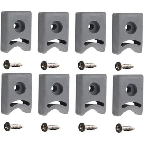 8 Stück Gummi-duschtürschieber, 26 Mm, Quadratische Positionierung Für Verbesserte Sicherheit