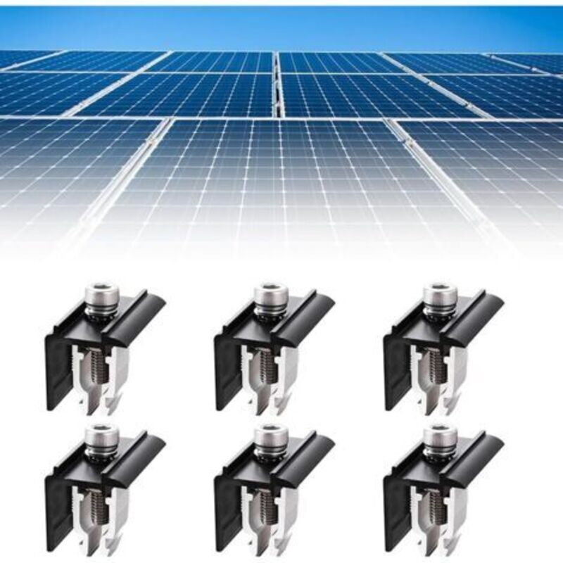 Los Mit 6 Halterungen Für Solarpaneele – Hergestellt Aus Extrem Hochwertigem Material Und Aluminiumlegierung – Montagehalterungen Für Solarpaneele – Befestigung Für Solarpaneele – Montageschiene Für S