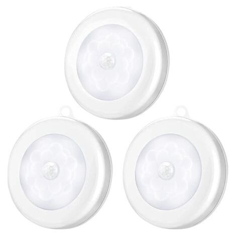 Nachtlichter Mit Bewegungsmelder, 3er-set, Led-nachtlicht, Kabelloser Sensor, Batteriebetrieben, Für Schlafzimmer, Wohnzimmer, Garage, Badezimmer