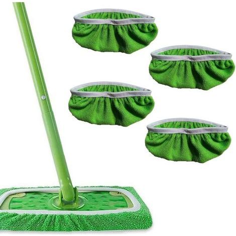 4 Stück Feuchte Bodentücher Für Swiffer, Ersatz-mopp-reinigungsbezug, Wiederverwendbar Für Swiffer-kehrmaschinen-mopp, Geeignet Für Alle Bodentypen