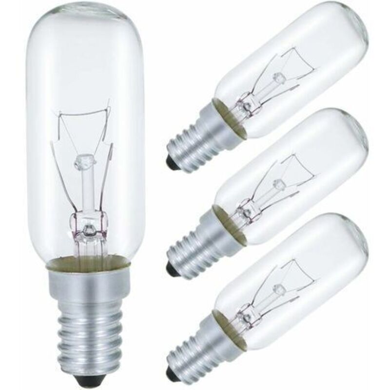 Glühbirne Für Dunstabzugshaube, E14, 40 W, T25, 230 V, Glühlampe, Warmweiß, 2700 K, Dimmbar, 4 Stück